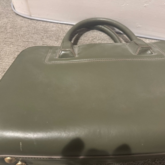 Zac Posen Z. Spoke Leather Satchel Olive Green. - Picture 8 of 12